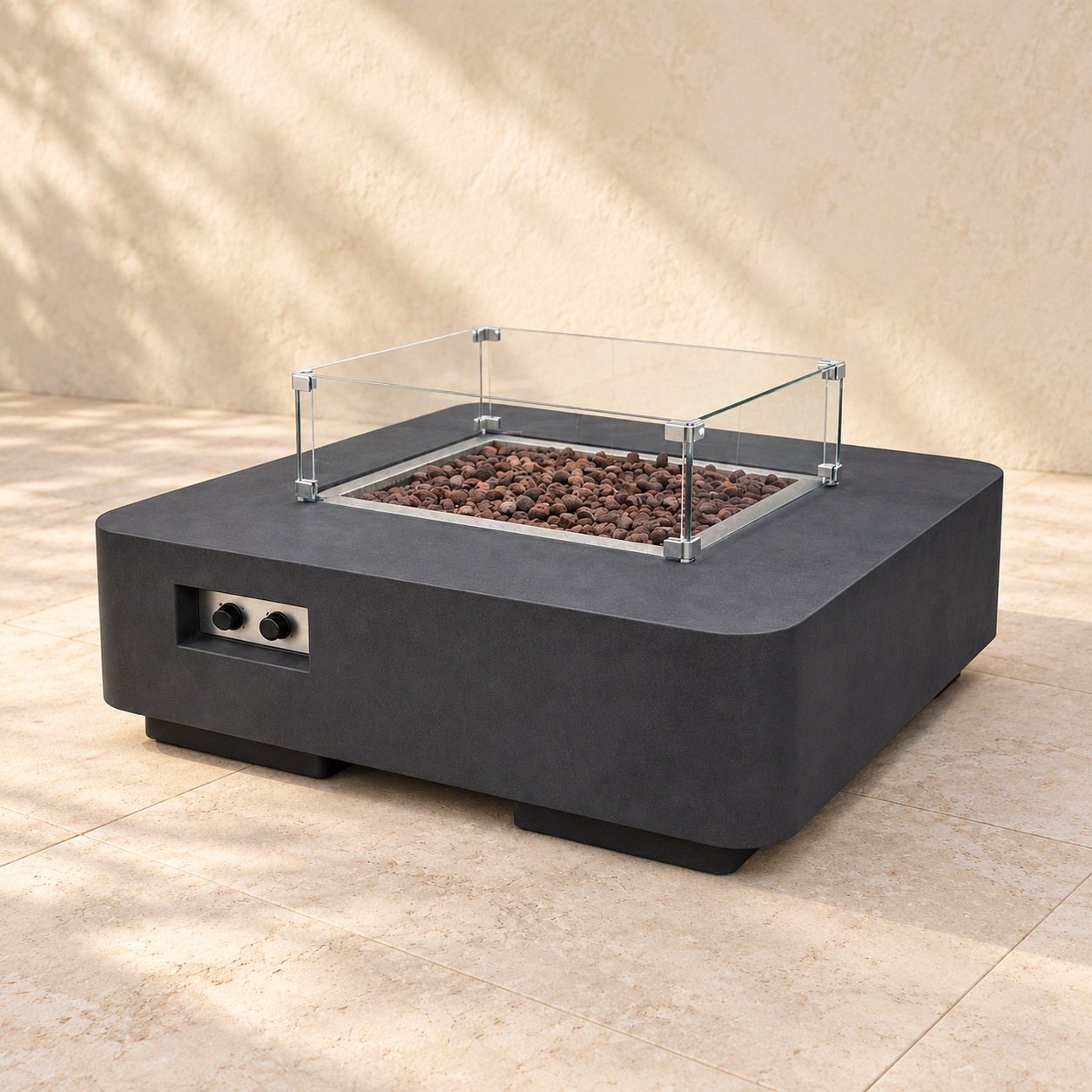 Fire Table 07 — צילום מוצר על רקע קרם