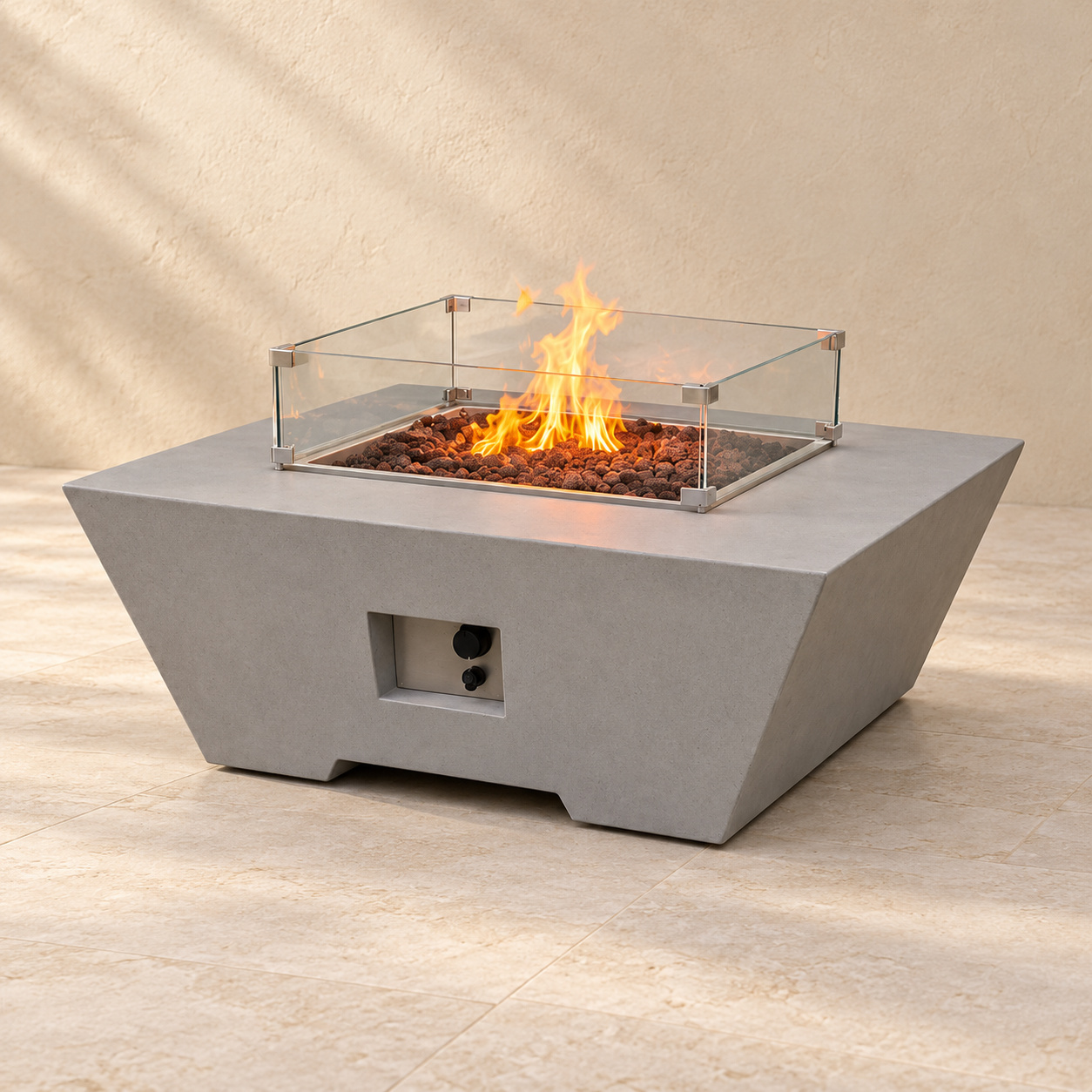 Fire Table 13 — צילום מוצר על רקע קרם