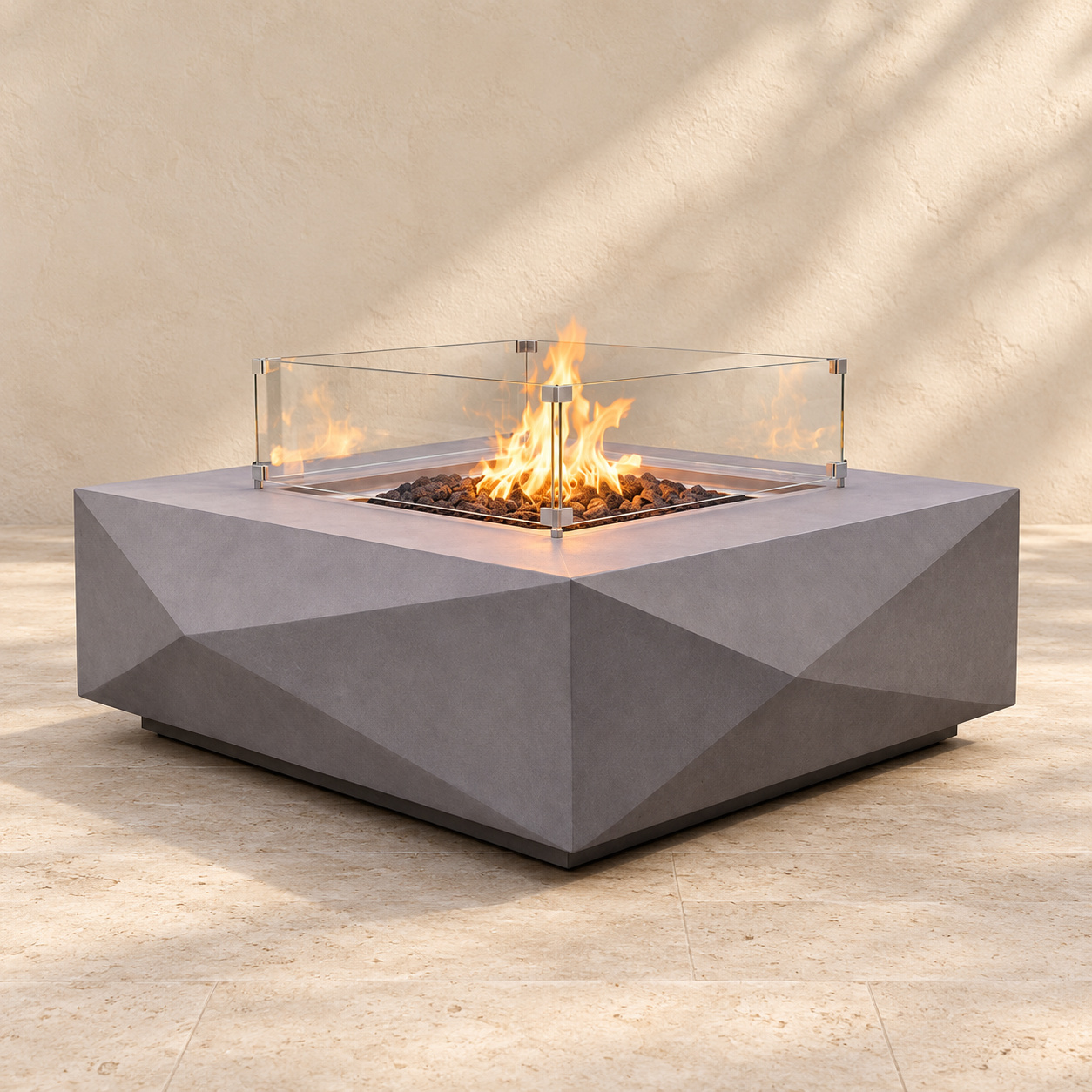 Fire Table 15 — צילום מוצר על רקע קרם