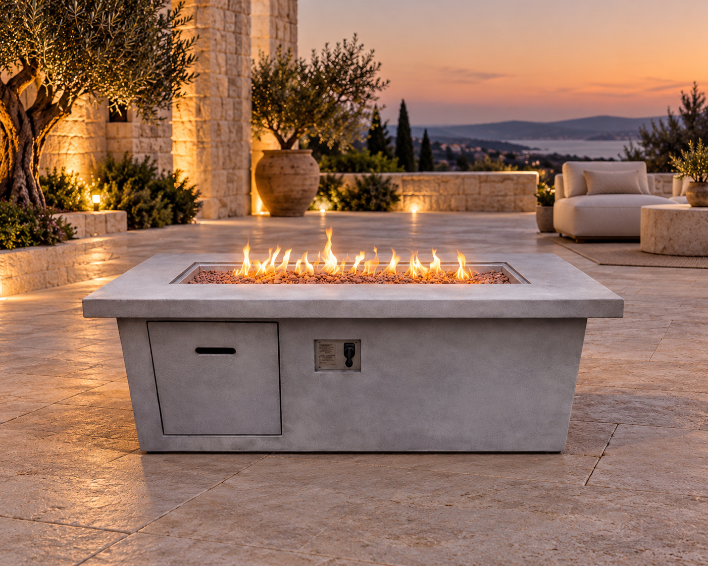 שולחן אש Fire Table 21 בסביבת חוץ