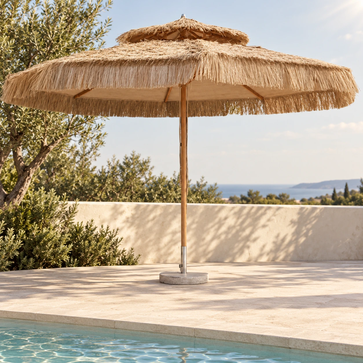 שמשייה Straw Umbrella 3.5 בסביבת חוץ